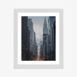 Plakat Wieloczęściowy Widok Na Ulicę 42 Na Manhattanie Rama Drewniana Z Passe-Partout Kolor Biały