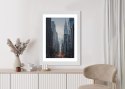 Plakat Wieloczęściowy Widok Na Ulicę 42 Na Manhattanie Rama Drewniana Z Passe-Partout Kolor Biały
