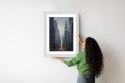 Plakat Wieloczęściowy Widok Na Ulicę 42 Na Manhattanie Rama Drewniana Z Passe-Partout Kolor Biały