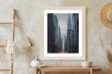 Plakat Wieloczęściowy Widok Na Ulicę 42 Na Manhattanie Rama Drewniana Z Passe-Partout Kolor Biały