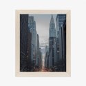 Plakat Wieloczęściowy Widok Na Ulicę 42 Na Manhattanie Rama Drewniana Z Passe-Partout Kolor Biały