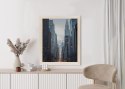 Plakat Wieloczęściowy Widok Na Ulicę 42 Na Manhattanie Rama Drewniana Z Passe-Partout Kolor Biały