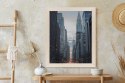 Plakat Wieloczęściowy Widok Na Ulicę 42 Na Manhattanie Rama Drewniana Z Passe-Partout Kolor Biały