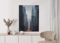 Plakat Wieloczęściowy Widok Na Ulicę 42 Na Manhattanie Rama Drewniana Z Passe-Partout Kolor Biały