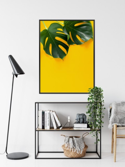 Plakat Wieloczęściowy Wielkie Liście Monstery Rama Aluminiowa Kolor Czarny Plakat Wieloczęściowy Wielkie Liście Monstery Rama Aluminiowa Kolor Czarny