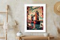 Plakat Wieloczęściowy Tower Bridge Abstrakcyjna Ilustracja Rama Drewniana Z Passe-Partout Kolor Naturalny