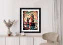 Plakat Wieloczęściowy Tower Bridge Abstrakcyjna Ilustracja Rama Drewniana Z Passe-Partout Kolor Naturalny
