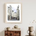 Plakat Wieloczęściowy Uliczka Przy Montmartre W Paryżu Rama Drewniana Z Passe-Partout Kolor Naturalny