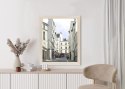 Plakat Wieloczęściowy Uliczka Przy Montmartre W Paryżu Rama Drewniana Z Passe-Partout Kolor Naturalny