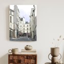 Plakat Wieloczęściowy Uliczka Przy Montmartre W Paryżu Rama Drewniana Z Passe-Partout Kolor Naturalny
