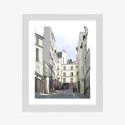 Plakat Wieloczęściowy Uliczka Przy Montmartre W Paryżu Rama Drewniana Z Passe-Partout Kolor Naturalny