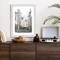 Plakat Wieloczęściowy Uliczka Przy Montmartre W Paryżu Rama Drewniana Z Passe-Partout Kolor Naturalny
