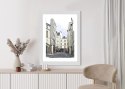Plakat Wieloczęściowy Uliczka Przy Montmartre W Paryżu Rama Drewniana Z Passe-Partout Kolor Naturalny