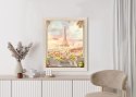 Plakat Wieloczęściowy Widok Z Tarasu Na Malowniczy Paryż Rama Drewno Kolor Naturalny