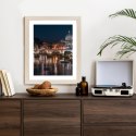 Plakat Wieloczęściowy Tiber Most I Kopuła Watykanu Rama Drewniana Z Passe-Partout Kolor Naturalny