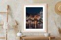 Plakat Wieloczęściowy Tiber Most I Kopuła Watykanu Rama Drewniana Z Passe-Partout Kolor Naturalny