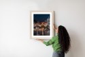 Plakat Wieloczęściowy Tiber Most I Kopuła Watykanu Rama Drewniana Z Passe-Partout Kolor Naturalny