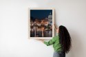 Plakat Wieloczęściowy Tiber Most I Kopuła Watykanu Rama Drewniana Z Passe-Partout Kolor Naturalny