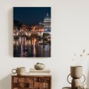 Plakat Wieloczęściowy Tiber Most I Kopuła Watykanu Rama Drewniana Z Passe-Partout Kolor Naturalny