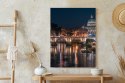 Plakat Wieloczęściowy Tiber Most I Kopuła Watykanu Rama Drewniana Z Passe-Partout Kolor Naturalny