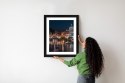 Plakat Wieloczęściowy Tiber Most I Kopuła Watykanu Rama Drewniana Z Passe-Partout Kolor Naturalny