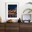Plakat Wieloczęściowy Tiber Most I Kopuła Watykanu Rama Drewniana Z Passe-Partout Kolor Naturalny