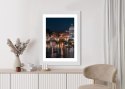 Plakat Wieloczęściowy Tiber Most I Kopuła Watykanu Rama Drewniana Z Passe-Partout Kolor Naturalny