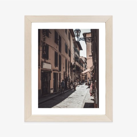 Plakat Wieloczęściowy Uliczna Architektura Rzymu Rama Drewniana Z Passe-Partout Kolor Naturalny