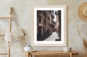 Plakat Wieloczęściowy Uliczna Architektura Rzymu Rama Drewniana Z Passe-Partout Kolor Naturalny