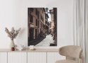 Plakat Wieloczęściowy Uliczna Architektura Rzymu Rama Drewniana Z Passe-Partout Kolor Naturalny