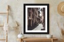 Plakat Wieloczęściowy Uliczna Architektura Rzymu Rama Drewniana Z Passe-Partout Kolor Naturalny