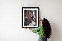 Plakat Wieloczęściowy Uliczna Architektura Rzymu Rama Drewniana Z Passe-Partout Kolor Naturalny