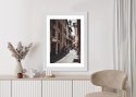 Plakat Wieloczęściowy Uliczna Architektura Rzymu Rama Drewniana Z Passe-Partout Kolor Naturalny