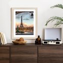 Plakat Wieloczęściowy Widok Na Wieżę Eiffla Z Mostu Bir Hakeim Rama Aluminiowa Kolor Czarny