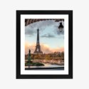 Plakat Wieloczęściowy Widok Na Wieżę Eiffla Z Mostu Bir Hakeim Rama Aluminiowa Kolor Czarny