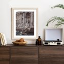 Plakat Wieloczęściowy Fontanna W Rione Trevi Rzym Rama Drewniana Z Passe-Partout Kolor Naturalny