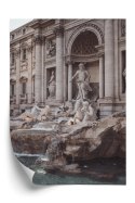 Plakat Wieloczęściowy Fontanna W Rione Trevi Rzym Rama Drewniana Z Passe-Partout Kolor Naturalny