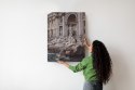 Plakat Wieloczęściowy Fontanna W Rione Trevi Rzym Rama Drewniana Z Passe-Partout Kolor Naturalny