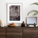 Plakat Wieloczęściowy Fontanna W Rione Trevi Rzym Rama Drewniana Z Passe-Partout Kolor Naturalny