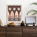 Plakat Wieloczęściowy Wczesny Poranek W Wenecji Rama Drewniana Z Passe-Partout Kolor Naturalny