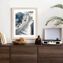 Plakat Wieloczęściowy Urocza Grecka Architektura Na Santorini Rama Drewniana Z Passe-Partout Kolor Naturalny