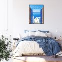 Plakat Wieloczęściowy Widok Na Błękitne Morze Malownicze Santorini Rama Aluminiowa Kolor Czarny