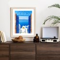 Plakat Wieloczęściowy Widok Na Błękitne Morze Malownicze Santorini Rama Aluminiowa Kolor Czarny