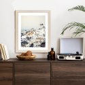 Plakat Wieloczęściowy Widok Na Miasteczko Oia Na Santorini Rama Drewniana Z Passe-Partout Kolor Naturalny