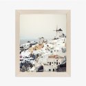 Plakat Wieloczęściowy Widok Na Miasteczko Oia Na Santorini Rama Drewniana Z Passe-Partout Kolor Naturalny