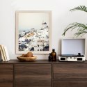 Plakat Wieloczęściowy Widok Na Miasteczko Oia Na Santorini Rama Drewniana Z Passe-Partout Kolor Naturalny