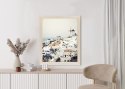 Plakat Wieloczęściowy Widok Na Miasteczko Oia Na Santorini Rama Drewniana Z Passe-Partout Kolor Naturalny