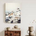 Plakat Wieloczęściowy Widok Na Miasteczko Oia Na Santorini Rama Drewniana Z Passe-Partout Kolor Naturalny
