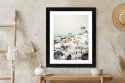 Plakat Wieloczęściowy Widok Na Miasteczko Oia Na Santorini Rama Drewniana Z Passe-Partout Kolor Naturalny