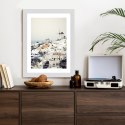 Plakat Wieloczęściowy Widok Na Miasteczko Oia Na Santorini Rama Drewniana Z Passe-Partout Kolor Naturalny